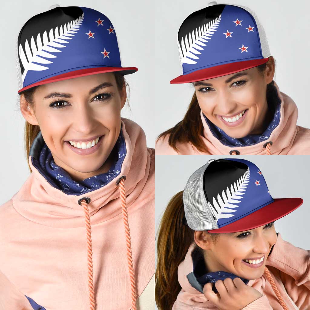 New Zealand Mesh Trucker Cap National Flag Style - Aussie Hoodie