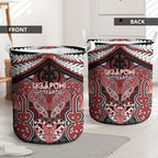 Aotearoa Iwi Ngapuhi Laundry Basket Maori Kowhaiwhai Pattern