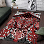 Aotearoa Iwi Ngapuhi Area Rug Maori Kowhaiwhai Pattern