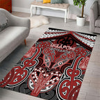 Aotearoa Iwi Ngapuhi Area Rug Maori Kowhaiwhai Pattern