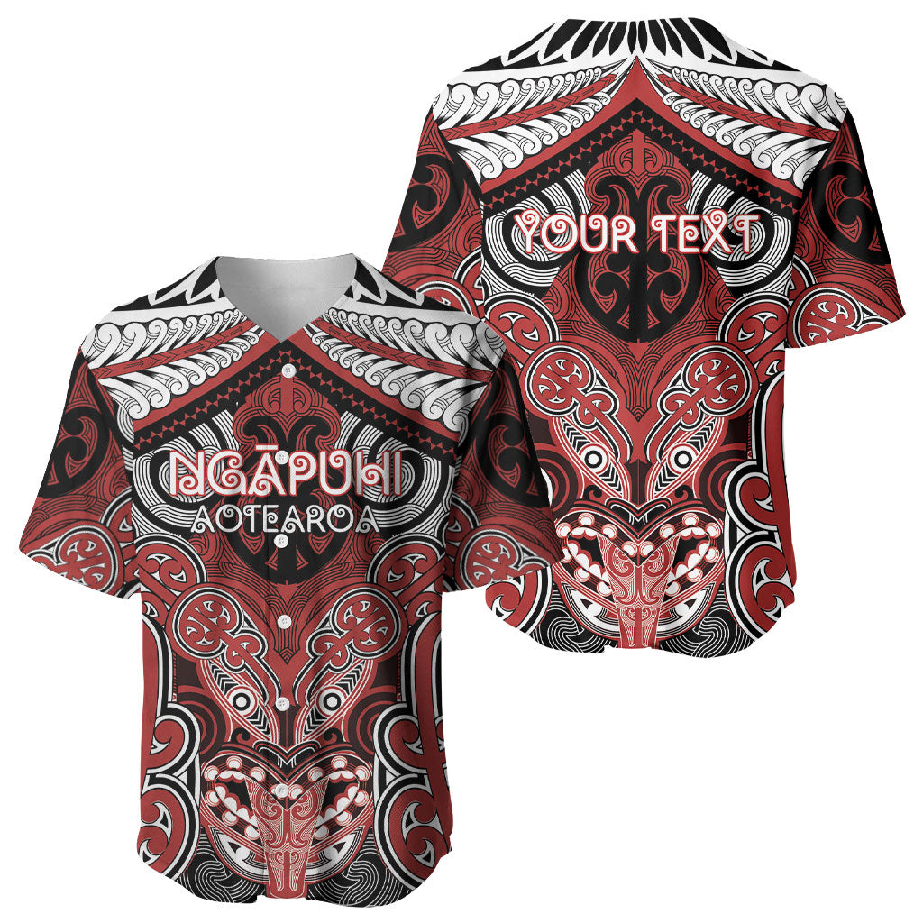 Aotearoa Iwi Ngapuhi Personalised Baseball Jersey Maori Kowhaiwhai Pattern