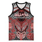Aotearoa Iwi Ngapuhi Personalised Basketball Jersey Maori Kowhaiwhai Pattern