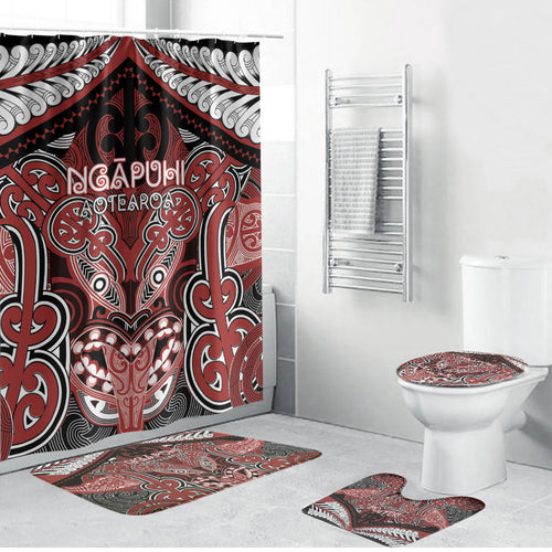 Aotearoa Iwi Ngapuhi Bathroom Set Maori Kowhaiwhai Pattern