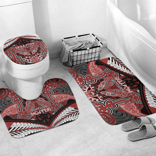 Aotearoa Iwi Ngapuhi Bathroom Set Maori Kowhaiwhai Pattern