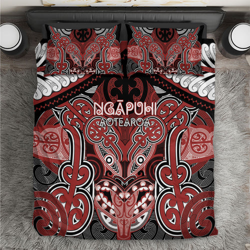Aotearoa Iwi Ngapuhi Bedding Set Maori Kowhaiwhai Pattern