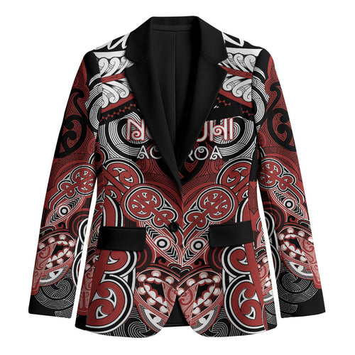 Aotearoa Iwi Ngapuhi Personalised Blazer Maori Kowhaiwhai Pattern