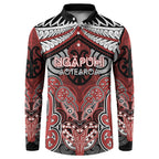 Aotearoa Iwi Ngapuhi Personalised Button Sweatshirt Maori Kowhaiwhai Pattern