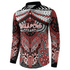 Aotearoa Iwi Ngapuhi Personalised Button Sweatshirt Maori Kowhaiwhai Pattern