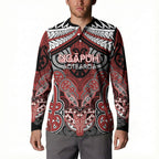 Aotearoa Iwi Ngapuhi Personalised Button Sweatshirt Maori Kowhaiwhai Pattern