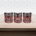 Aotearoa Iwi Ngapuhi Personalised Ceramic Mug Maori Kowhaiwhai Pattern