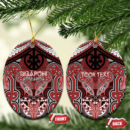 Aotearoa Iwi Ngapuhi Personalised Ceramic Ornament Maori Kowhaiwhai Pattern