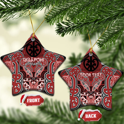 Aotearoa Iwi Ngapuhi Personalised Ceramic Ornament Maori Kowhaiwhai Pattern