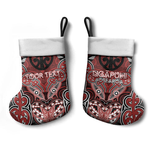 Aotearoa Iwi Ngapuhi Personalised Christmas Stocking Maori Kowhaiwhai Pattern