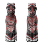 Aotearoa Iwi Ngapuhi Personalised Couples Matching Tank Maxi Dress and Hawaiian Shirt Maori Kowhaiwhai Pattern