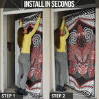 Aotearoa Iwi Ngapuhi Personalised Door Cover Maori Kowhaiwhai Pattern