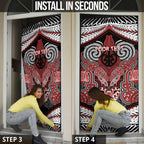 Aotearoa Iwi Ngapuhi Personalised Door Cover Maori Kowhaiwhai Pattern