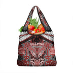 Aotearoa Iwi Ngapuhi Grocery Bag Maori Kowhaiwhai Pattern