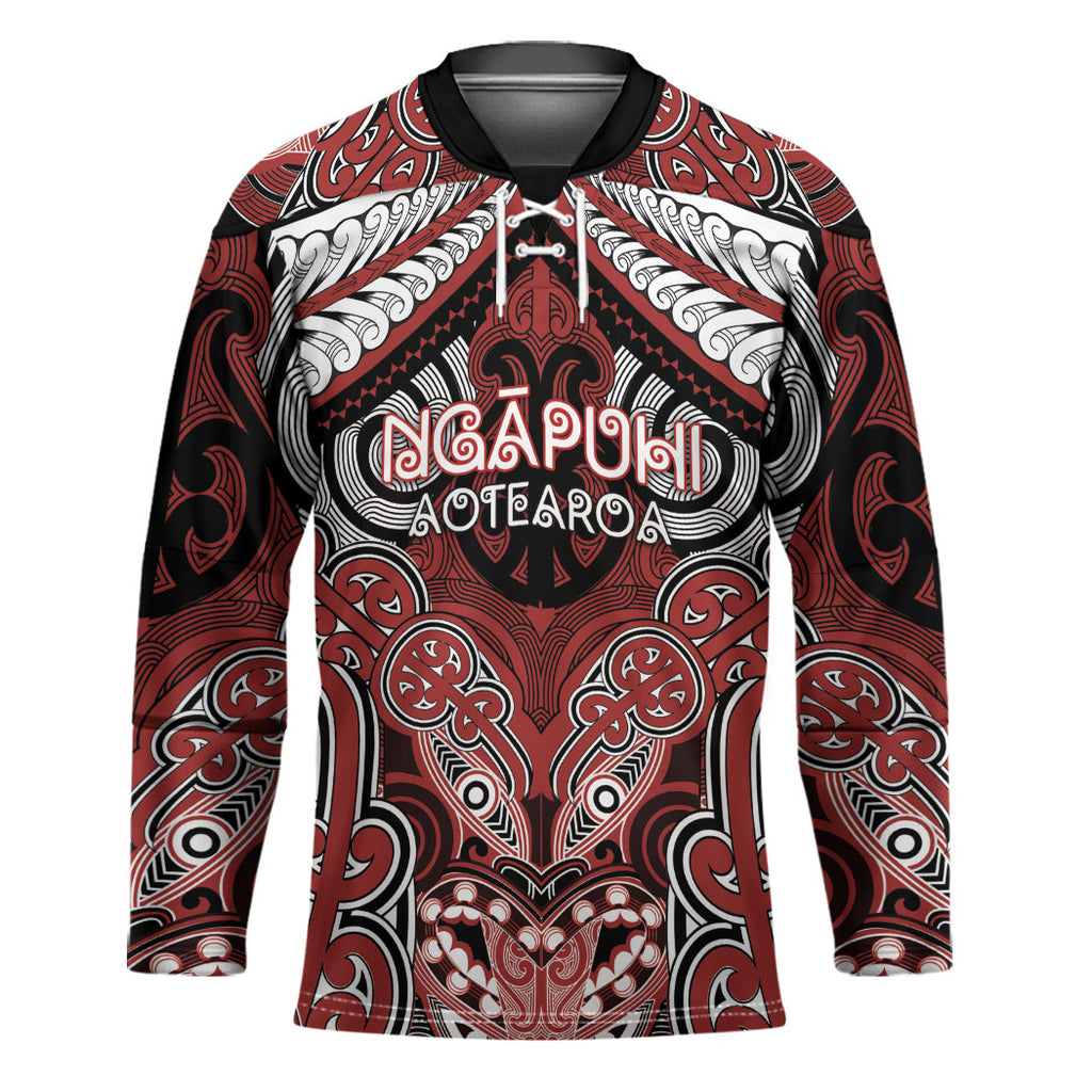 Aotearoa Iwi Ngapuhi Personalised Hockey Jersey Maori Kowhaiwhai Pattern