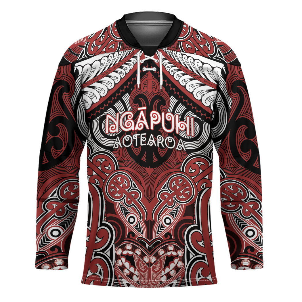 Aotearoa Iwi Ngapuhi Personalised Hockey Jersey Maori Kowhaiwhai Pattern