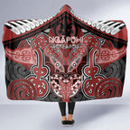 Aotearoa Iwi Ngapuhi Hooded Blanket Maori Kowhaiwhai Pattern