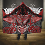 Aotearoa Iwi Ngapuhi Hooded Blanket Maori Kowhaiwhai Pattern
