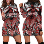 Aotearoa Iwi Ngapuhi Personalised Hoodie Dress Maori Kowhaiwhai Pattern