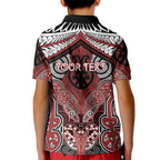 Aotearoa Iwi Ngapuhi Personalised Kid Polo Shirt Maori Kowhaiwhai Pattern