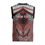 Aotearoa Iwi Ngapuhi Personalised Christmas Knitted V-Neck Vest Maori Kowhaiwhai Pattern
