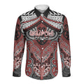 Aotearoa Iwi Ngapuhi Personalised Long Sleeve Button Shirt Maori Kowhaiwhai Pattern