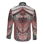Aotearoa Iwi Ngapuhi Personalised Long Sleeve Button Shirt Maori Kowhaiwhai Pattern