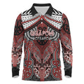 Aotearoa Iwi Ngapuhi Personalised Long Sleeve Polo Shirt Maori Kowhaiwhai Pattern