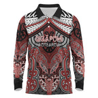 Aotearoa Iwi Ngapuhi Personalised Long Sleeve Polo Shirt Maori Kowhaiwhai Pattern