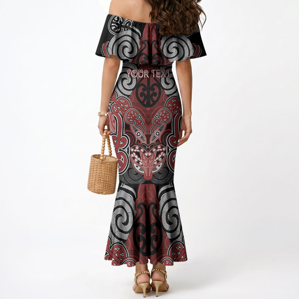 Aotearoa Iwi Ngapuhi Personalised Mermaid Dress Maori Kowhaiwhai Pattern