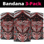 Aotearoa Iwi Ngapuhi Neck Gaiter Maori Kowhaiwhai Pattern