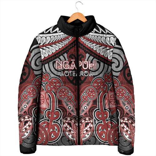 Aotearoa Iwi Ngapuhi Personalised Padded Jacket Maori Kowhaiwhai Pattern