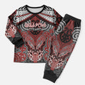 Aotearoa Iwi Ngapuhi Personalised Christmas Pajama Set Maori Kowhaiwhai Pattern