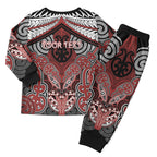 Aotearoa Iwi Ngapuhi Personalised Christmas Pajama Set Maori Kowhaiwhai Pattern