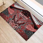 Aotearoa Iwi Ngapuhi Rubber Doormat Maori Kowhaiwhai Pattern