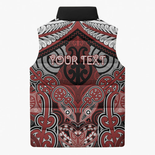 Aotearoa Iwi Ngapuhi Personalised Sleeveless Puffer Jacket Maori Kowhaiwhai Pattern