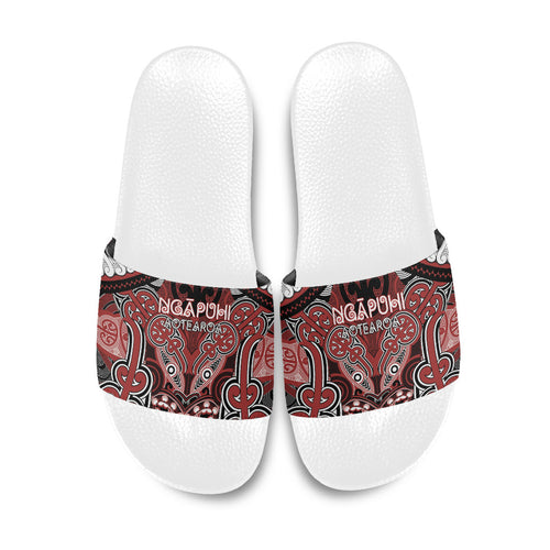 Aotearoa Iwi Ngapuhi Slide Sandals Maori Kowhaiwhai Pattern
