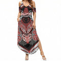 Aotearoa Iwi Ngapuhi Personalised Summer Maxi Dress Maori Kowhaiwhai Pattern