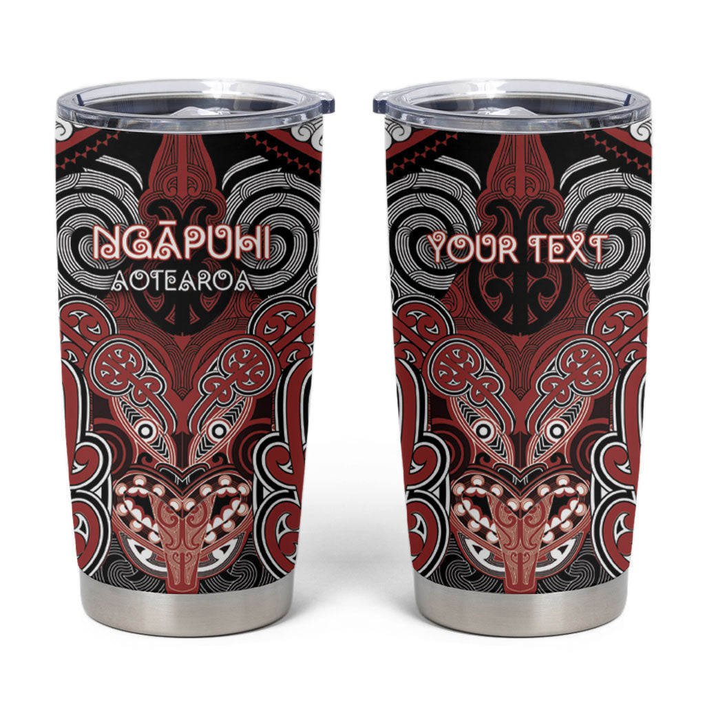 Aotearoa Iwi Ngapuhi Personalised Tumbler Cup Maori Kowhaiwhai Pattern