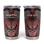 Aotearoa Iwi Ngapuhi Personalised Tumbler Cup Maori Kowhaiwhai Pattern