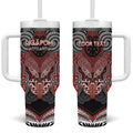 Aotearoa Iwi Ngapuhi Personalised Tumbler With Handle Maori Kowhaiwhai Pattern
