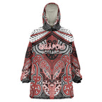 Aotearoa Iwi Ngapuhi Personalised Wearable Blanket Hoodie Maori Kowhaiwhai Pattern