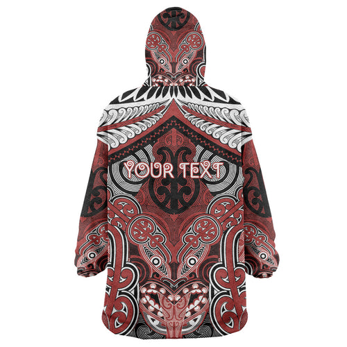 Aotearoa Iwi Ngapuhi Personalised Wearable Blanket Hoodie Maori Kowhaiwhai Pattern