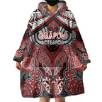 Aotearoa Iwi Ngapuhi Personalised Wearable Blanket Hoodie Maori Kowhaiwhai Pattern