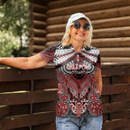 Aotearoa Iwi Ngapuhi Personalised Women Polo Shirt Maori Kowhaiwhai Pattern