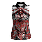 Aotearoa Iwi Ngapuhi Personalised Women Sleeveless Polo Shirt Maori Kowhaiwhai Pattern