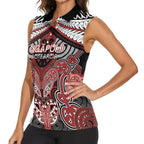 Aotearoa Iwi Ngapuhi Personalised Women Sleeveless Polo Shirt Maori Kowhaiwhai Pattern